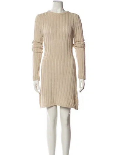 Pre-owned Dissh Crew Neck Mini Dress In Neutral