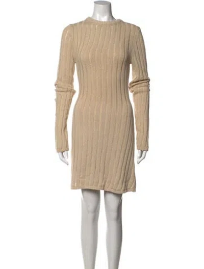 Pre-owned Dissh Crew Neck Mini Dress In Neutrals