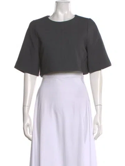 Pre-owned Dissh Crew Neck Short Sleeve Crop Top W/ Tags In Black