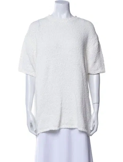 Pre-owned Dissh Crew Neck Short Sleeve Sweatshirt W/ Tags In White