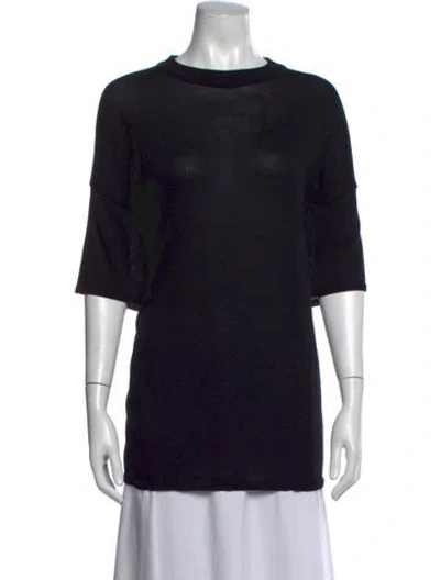 Pre-owned Dissh Crew Neck Short Sleeve Top In Black