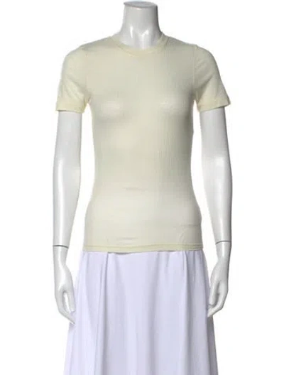 Pre-owned Dissh Crew Neck Short Sleeve T-shirt In Neutrals