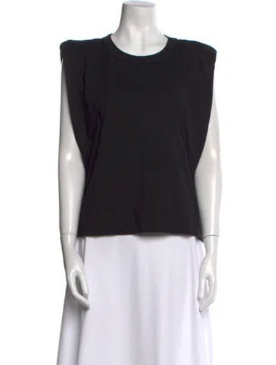Pre-owned Dissh Crew Neck Sleeveless Top In Black