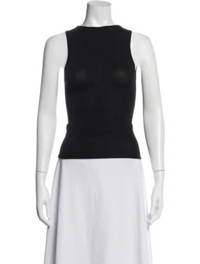 Pre-owned Dissh Crew Neck Sleeveless Top In Black