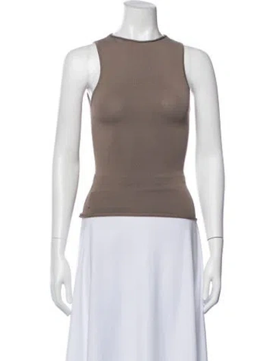 Pre-owned Dissh Crew Neck Sleeveless Top In Neutral