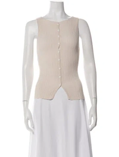 Pre-owned Dissh Crew Neck Sleeveless Top In Neutrals