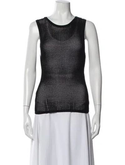 Pre-owned Dissh Crew Neck Sleeveless Top W/ Tags In Black