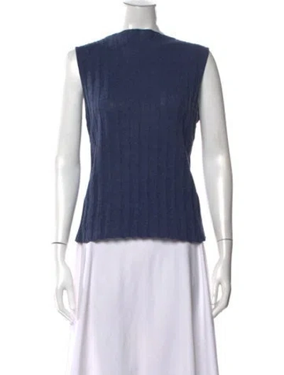 Pre-owned Dissh Crew Neck Sleeveless Top W/ Tags In Blue
