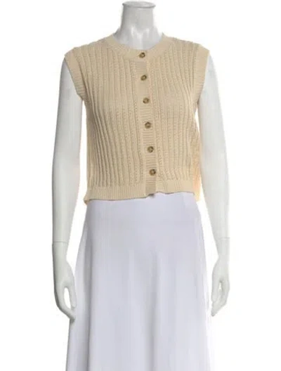 Pre-owned Dissh Crew Neck Sleeveless Top W/ Tags In Neutral