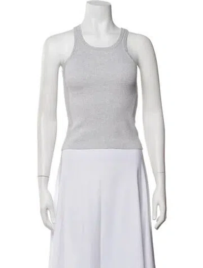 Pre-owned Dissh Crew Neck Sleeveless Top In White