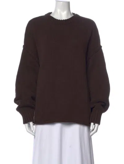 Pre-owned Dissh Crew Neck Sweater In Brown