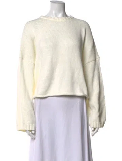 Pre-owned Dissh Crew Neck Sweater W/ Tags In Neutrals/white