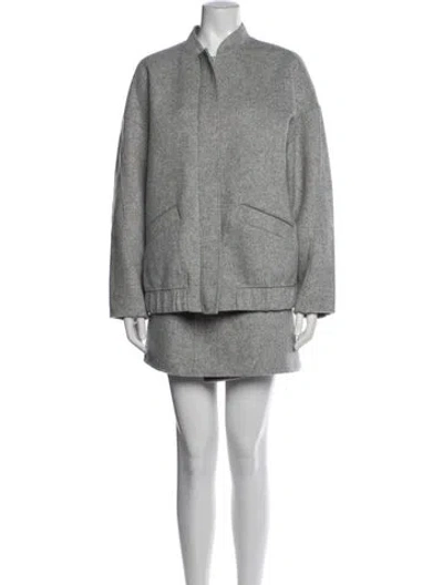 Pre-owned Dissh Embroidered Accent Skirt Set In Grey