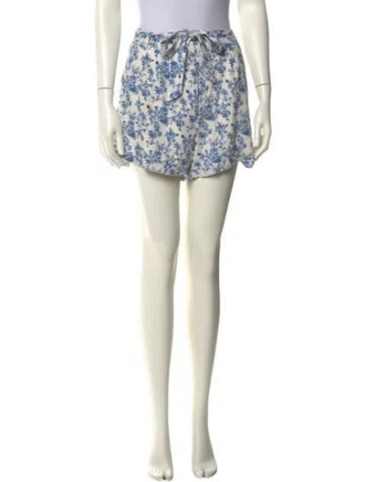 Pre-owned Dissh Floral Print Mini Shorts In Neutral