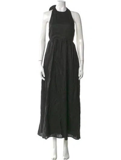 Pre-owned Dissh Halterneck Long Dress In Green
