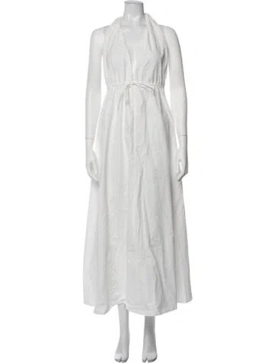 Pre-owned Dissh Halterneck Long Dress W/ Tags In White