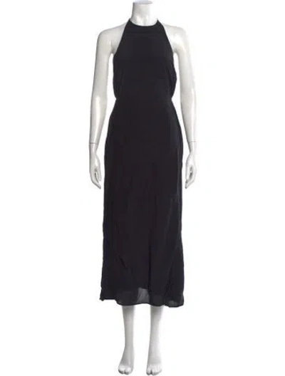 Pre-owned Dissh Halterneck Midi Length Dress In Black