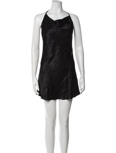 Pre-owned Dissh Halterneck Mini Dress In Black