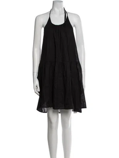 Pre-owned Dissh Halterneck Mini Dress In Black