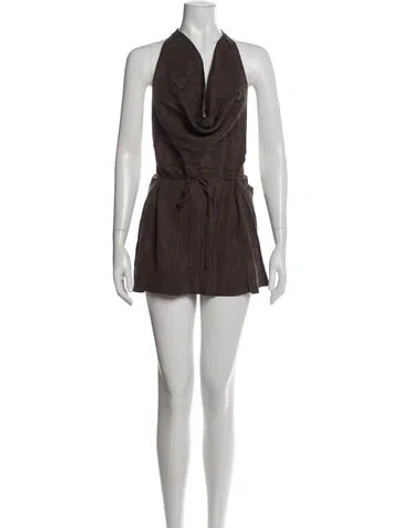 Pre-owned Dissh Halterneck Mini Dress W/ Tags In Brown