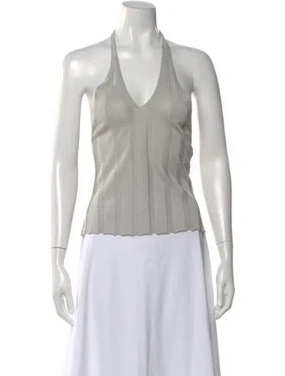 Pre-owned Dissh Halterneck Sleeveless Crop Top In Black