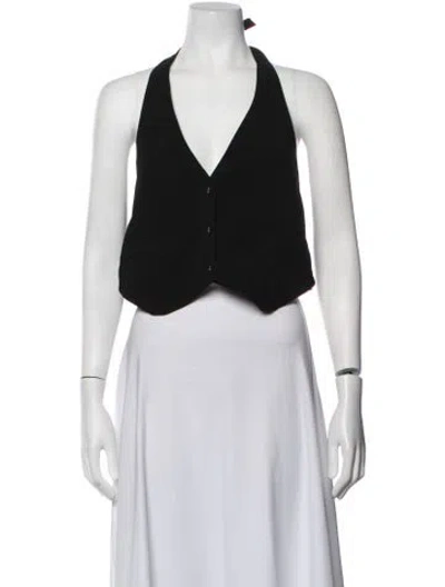 Pre-owned Dissh Halterneck Sleeveless Top In Black