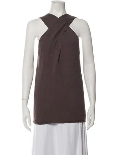 Pre-owned Dissh Halterneck Sleeveless Top W/ Tags In Brown