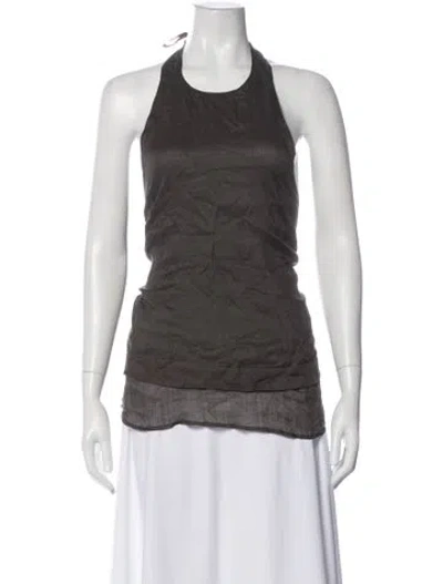 Pre-owned Dissh Halterneck Sleeveless Top W/ Tags In Gray
