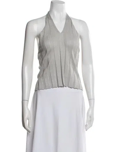 Pre-owned Dissh Halterneck Sleeveless Top W/ Tags In Gray