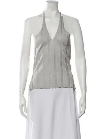 Pre-owned Dissh Halterneck Sleeveless Top W/ Tags In Grey