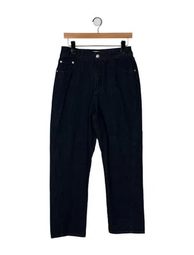 Pre-owned Dissh High-rise Straight Leg Jeans In Blue