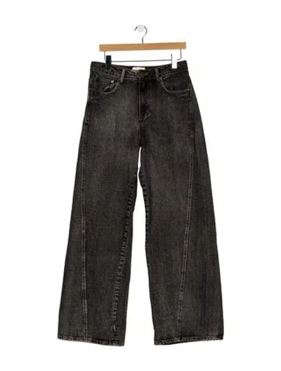 Pre-owned Dissh High-rise Wide Leg Jeans In Black