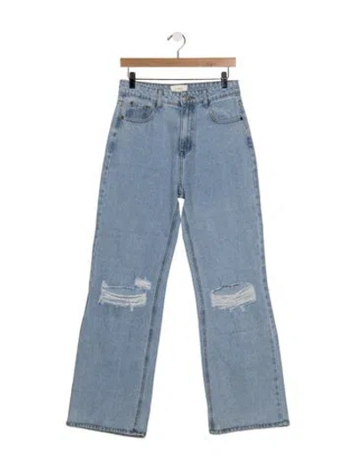 Pre-owned Dissh High-rise Wide Leg Jeans In Blue