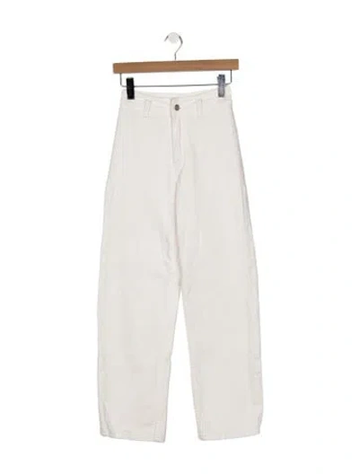Pre-owned Dissh High-rise Wide Leg Jeans In White
