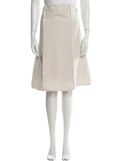 Pre-owned Dissh Knee-length Skirt In White