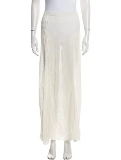 Pre-owned Dissh Lace Pattern Long Skirt In Neutrals
