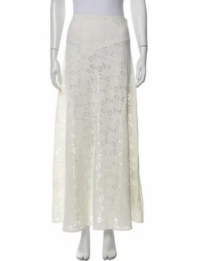 Pre-owned Dissh Lace Pattern Long Skirt W/ Tags In Neutrals