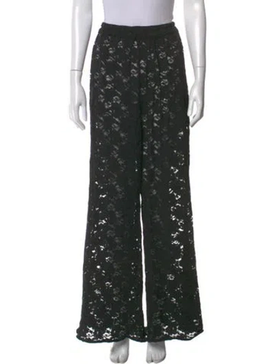 Pre-owned Dissh Lace Pattern Wide Leg Pants In Multi