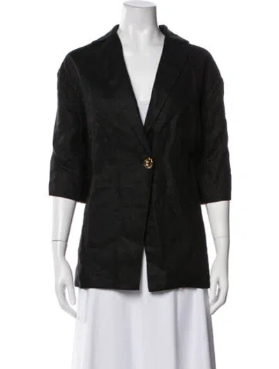 Pre-owned Dissh Linen Blazer In Black