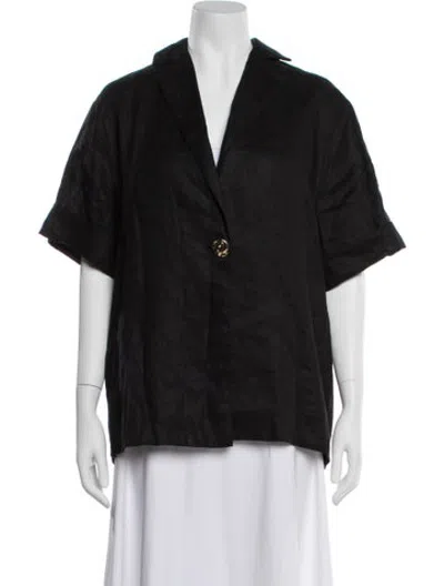 Pre-owned Dissh Linen Blazer In Black