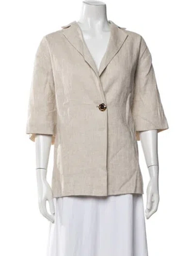 Pre-owned Dissh Linen Blazer In Neutrals