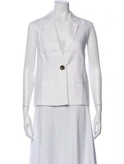 Pre-owned Dissh Linen Blazer W/ Tags In White