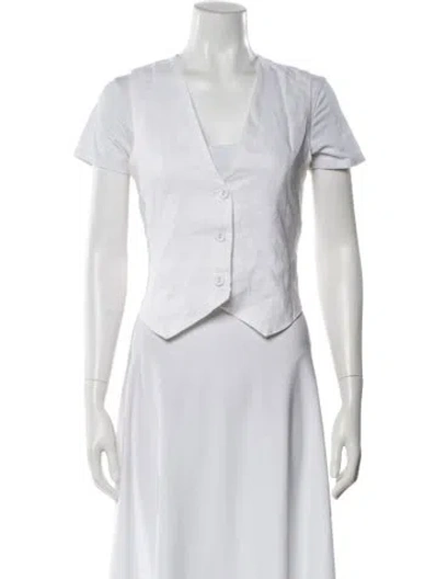 Pre-owned Dissh Linen Evening Jacket In White