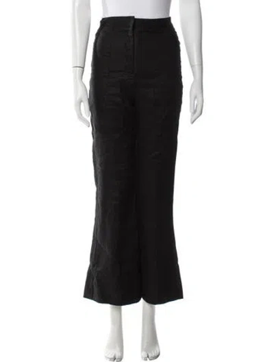Pre-owned Dissh Linen Flared Pants In Black