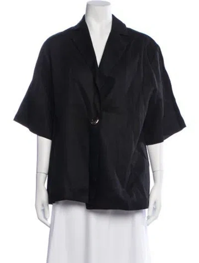 Pre-owned Dissh Linen Jacket In Black