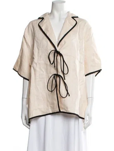 Pre-owned Dissh Linen Jacket W/ Tags In Neutrals