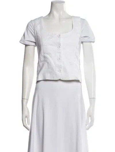 Pre-owned Dissh Linen Jacket In White