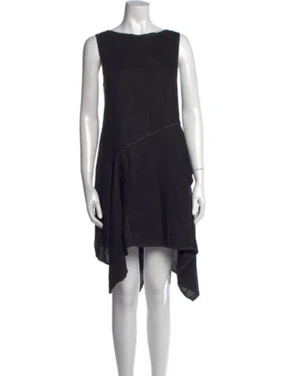 Pre-owned Dissh Linen Knee-length Dress In Black