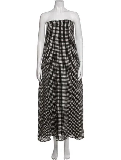 Pre-owned Dissh Linen Long Dress In Black