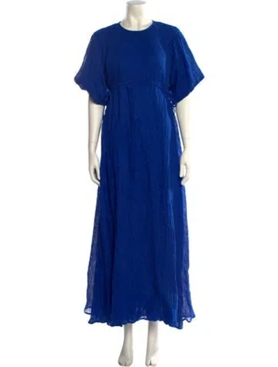 Pre-owned Dissh Linen Long Dress In Blue